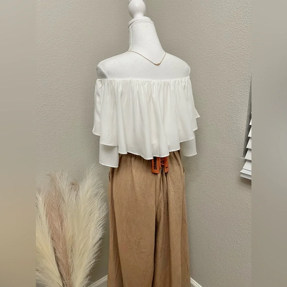 New - White Ruffle Off Shoulder Top - Picture 9 of 9